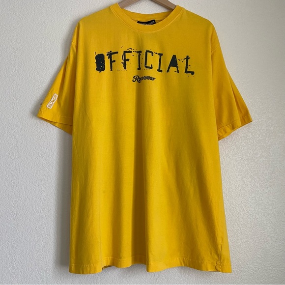 Y2K Rocawear Official front and back printed t-shirt, yellow, XXL - Picture 2 of 11